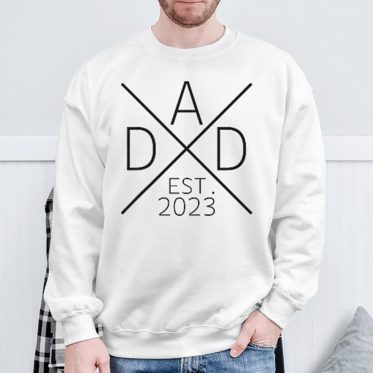 Werdender Papa Est 2023 Dad 2023 Stolzer Papa 2023 Sweatshirt Geschenke für alte Männer