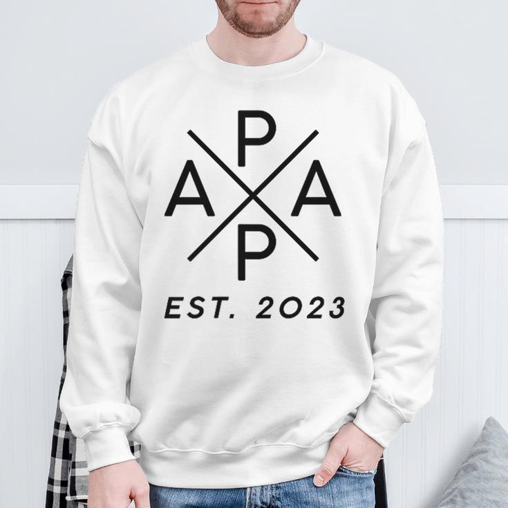 Werdender Papa Est 2023 X Stolzer Papa 2023 Father Father's Day Sweatshirt Geschenke für alte Männer