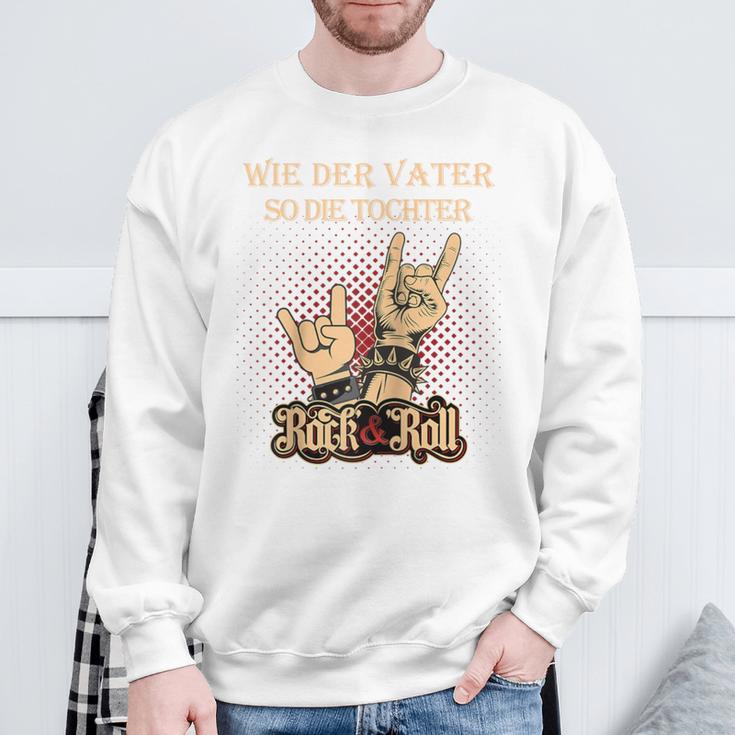 Wie Derater So Die Tochter Papa Opa Rock & Rollatertag Raglan Sweatshirt Geschenke für alte Männer