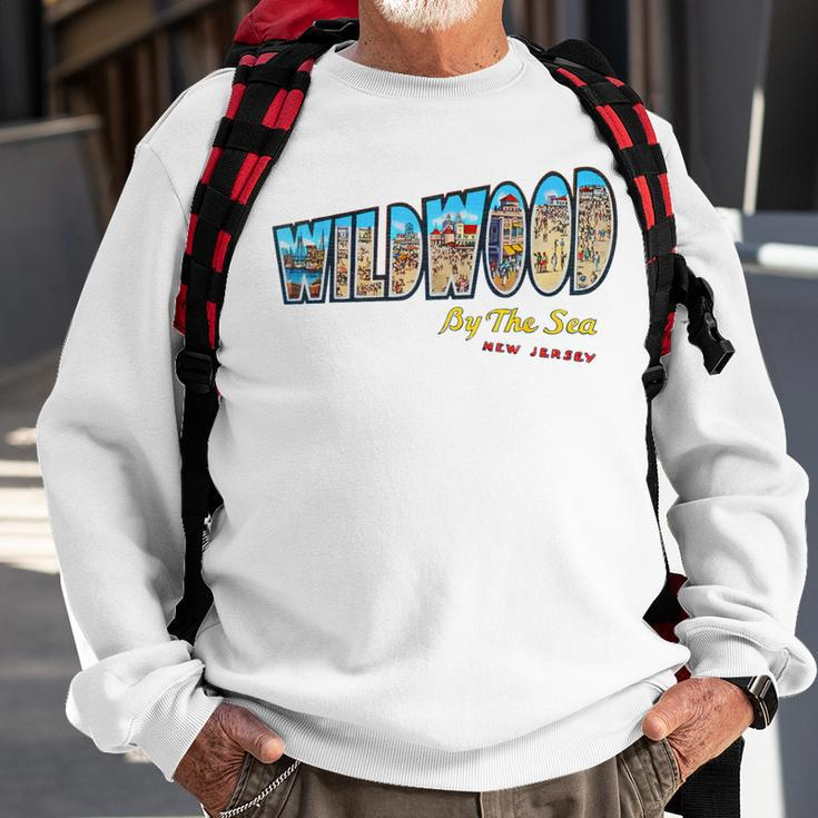 Wildwood New Jersey Nj Vintage Retro Souvenir Sweatshirt Gifts for Old Men