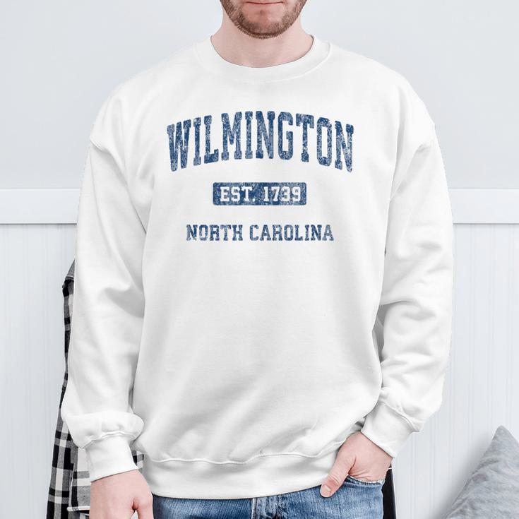 Wilmington North Carolina Nc Vintage Athletic Sports Sweatshirt Gifts for Old Men