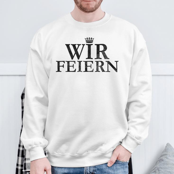 Wir Feiern Krone Jga Stag Night Team Sweatshirt Geschenke für alte Männer