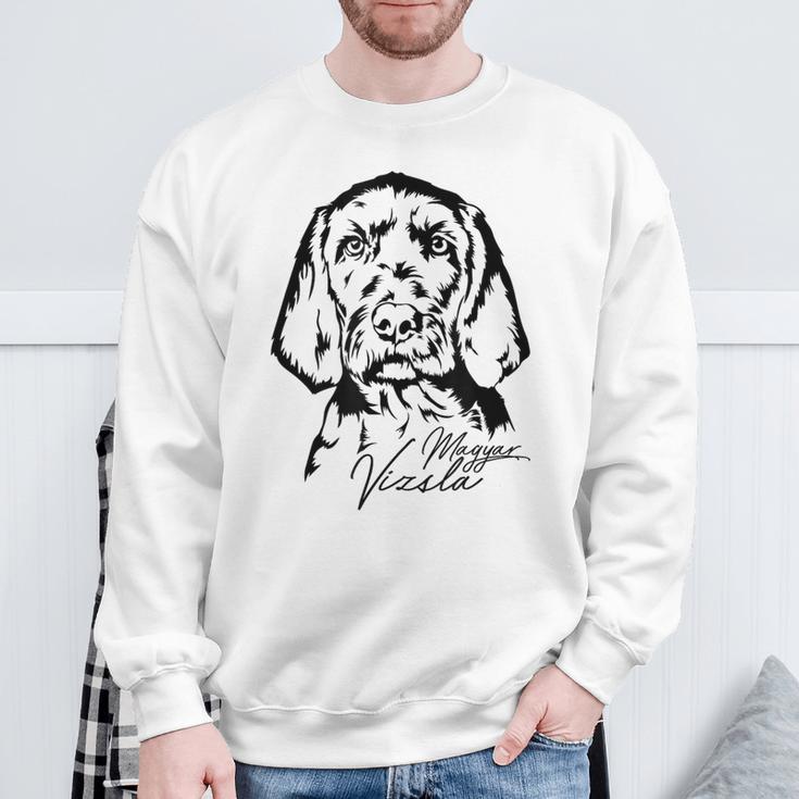 Wirehaar Magyarizsla Portrait Dog Sweatshirt Geschenke für alte Männer