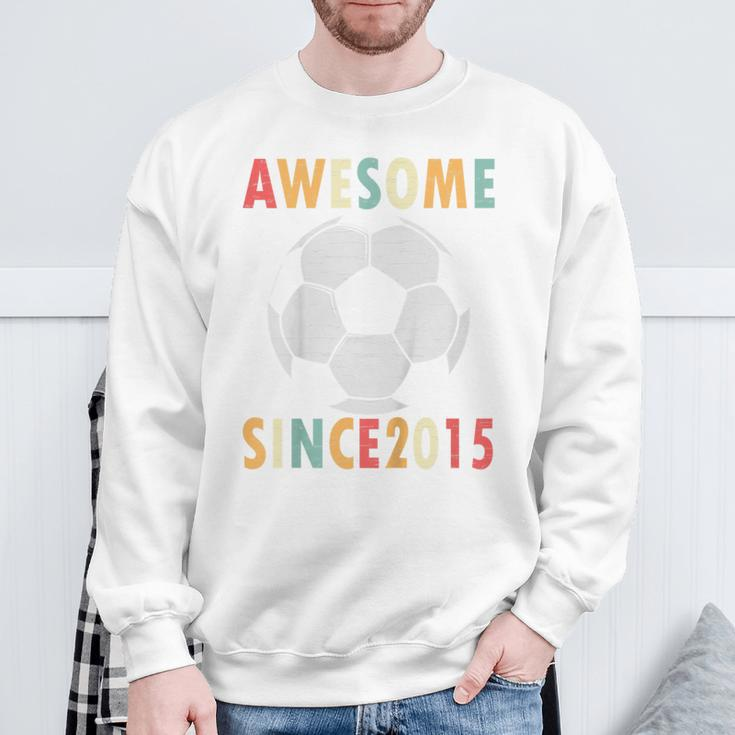 Youth 7Th Birthday Soccer Lover 7 Years Old Vintage Retro Sweatshirt Gifts for Old Men