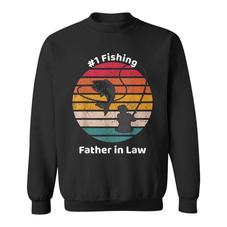 1 Fishing Father In Law Graphic Fisherman Fathers Day Sweatshirt