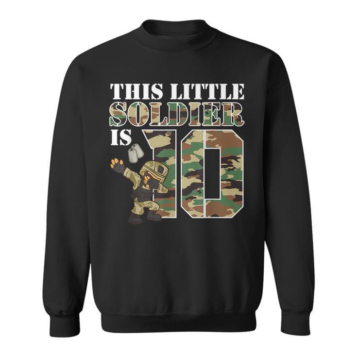 10 Year Old Boy Military Army 10Th Birthday Boy Sweatshirt