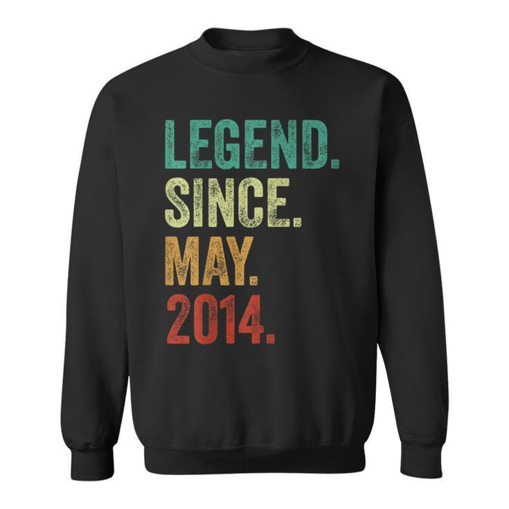 10 Years Old Legend Since May 2014 10Th Birthday Sweatshirt