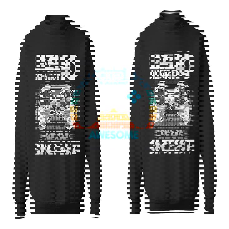 10 Yr Bday Son Boy Gamer 10Th 10 Year Old Birthday Sweatshirt