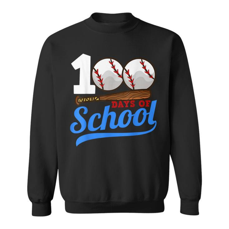 100 Days Of School Baseball 100Th Day Sweatshirt