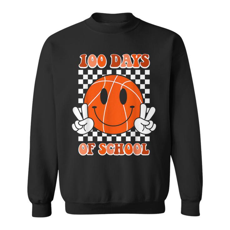 100 Days Of School Basketball Boys Girls Teachers 100Th Day Sweatshirt