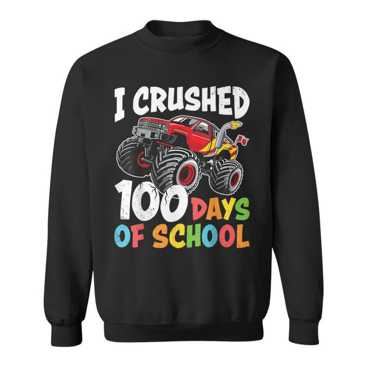 100 Days Of School Monster Truck Boys 100Th Day Of School Sweatshirt