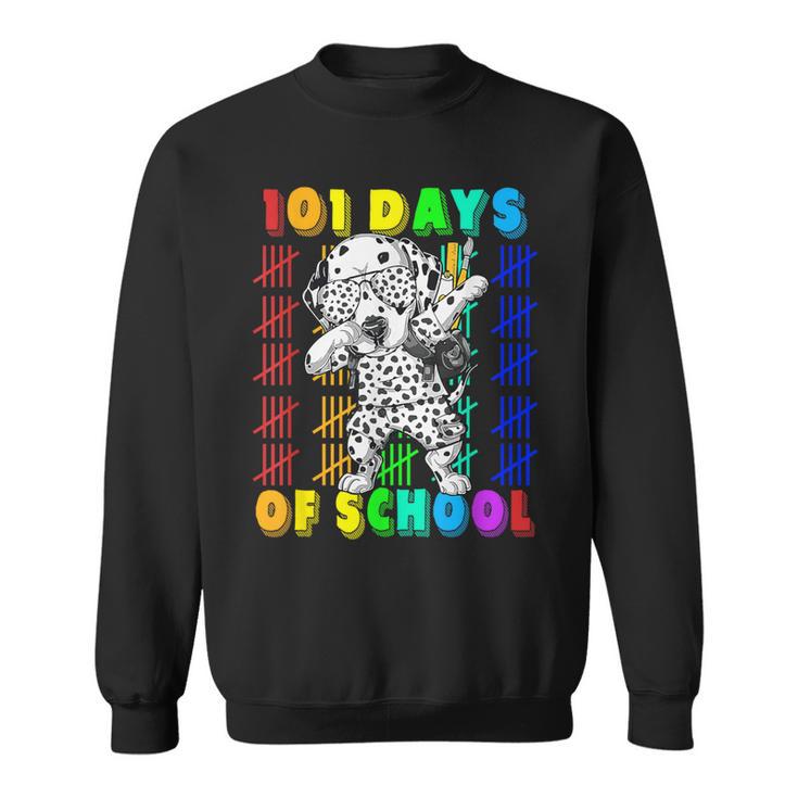 101 Days Of School Dalmatian Dog 100 Days Smarter Teacher Sweatshirt