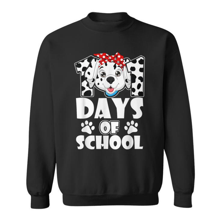 101 Days Of School Dalmatian Dog 100 Days Smarter Teachers Sweatshirt