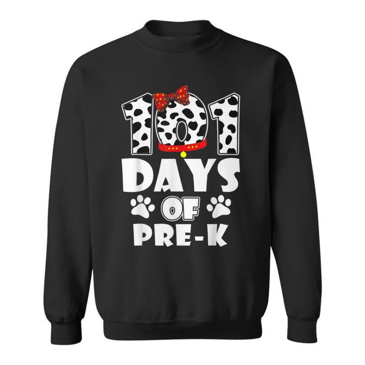 101 Days School Pre K Dog 100 Days Smarter Students Teachers Sweatshirt