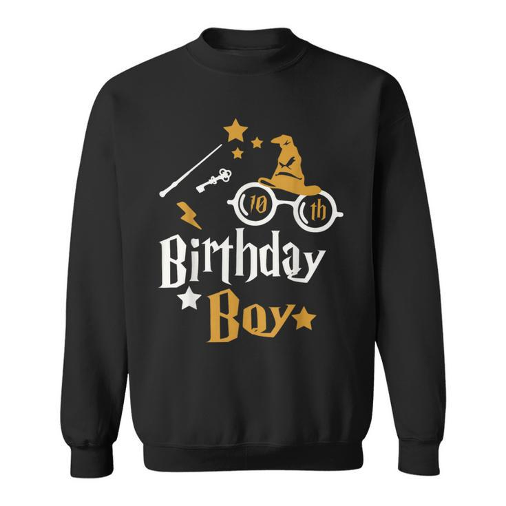 10Th Birthday Boy Wizard Magic Bday To Celebrate Wizards Sweatshirt