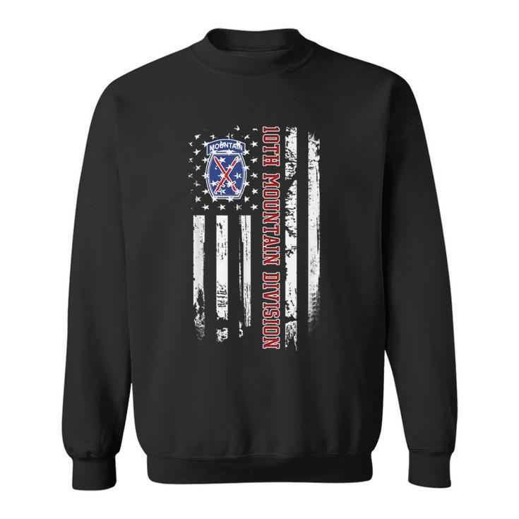 10Th Mountain Division Veteran American Flag Veterans Day Sweatshirt