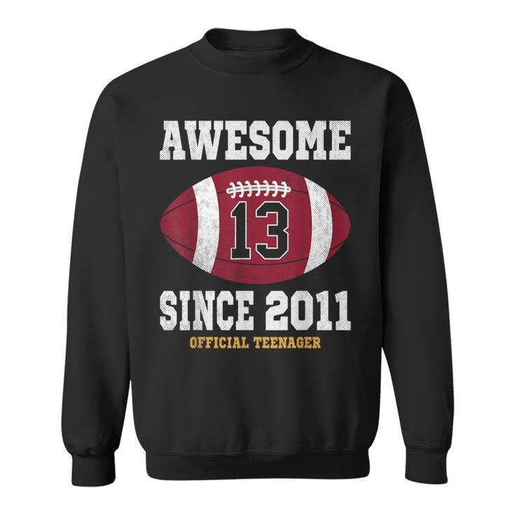 13Th Birthday Football Player 13 Years Old Official Nager Sweatshirt