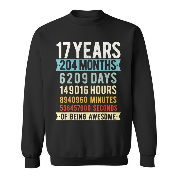 17Th Birthday 17 Years Old Vintage Retro 204 Months Sweatshirt