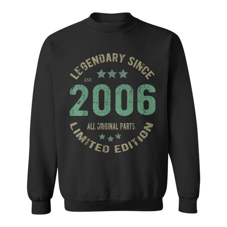 18 Year Old Bday Legend Since 2006 Vintage 18Th Birthday Sweatshirt