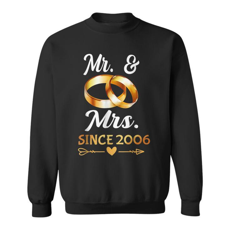 18Th Wedding Anniversary Couple Mr & Mrs Since 2006 Sweatshirt