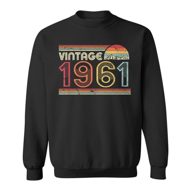 1961 Vintage T Birthday Retro Style Sweatshirt