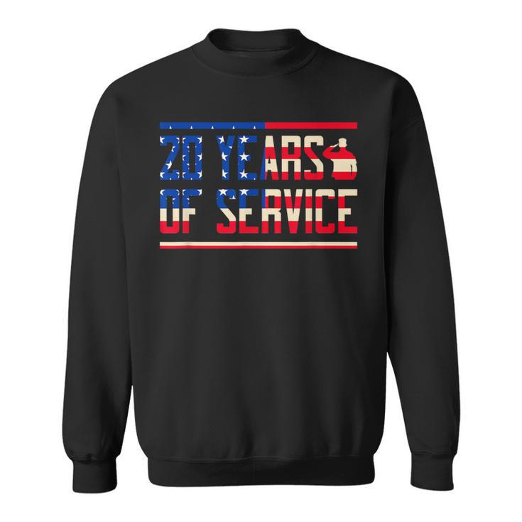 20 Years Of Service Military Anniversary Sweatshirt