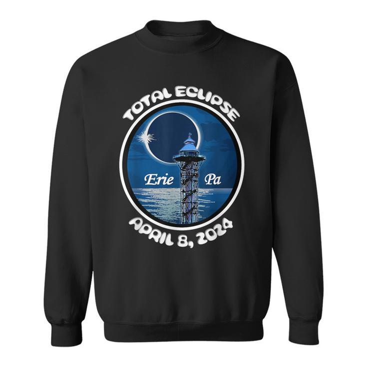 2024 Eclipse Erie Pa Tower Lake Ere April Path Of Totality Sweatshirt