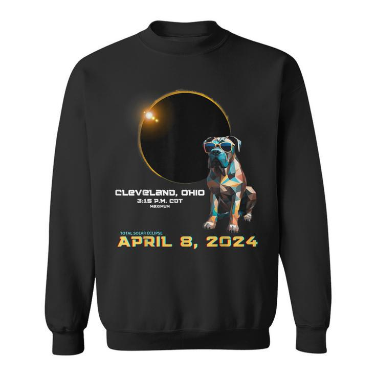 2024 Solar Eclipse Cleveland Ohio Cane Corso Lover Sweatshirt