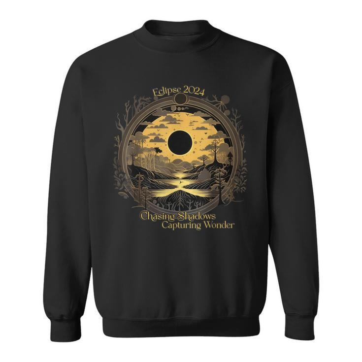 2024 Total Solar Eclipse April 8 Chasing Shadows Sweatshirt