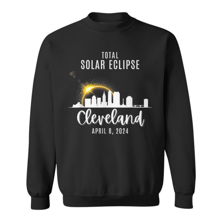 2024 Total Solar Skyline Eclipse In Cleveland Ohio April 8 Sweatshirt