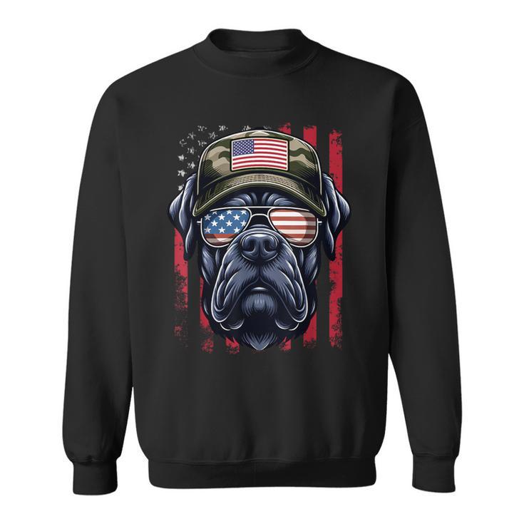 4 Juli Cane Corso Usa Flagge Papaater Amerika Männer Jungen Sweatshirt