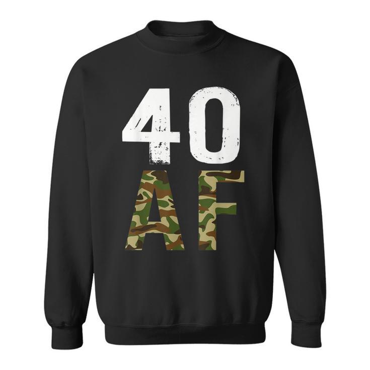 40 Af Vintage 40Th Birthday Military Sweatshirt