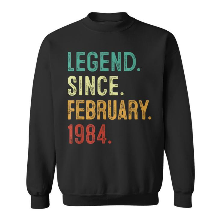 40 Year Old Legend Since February 1984 40Th Birthday Decor Sweatshirt