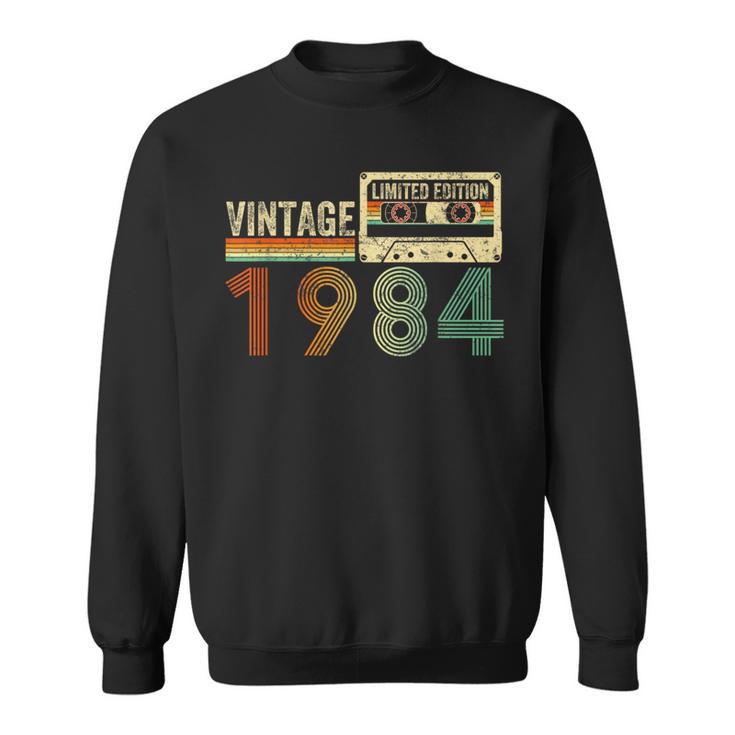 40 Year Old Vintage 1984 40Th Birthday Cassette Tape Sweatshirt