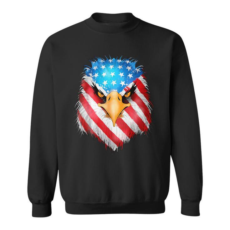4Th Of July Patriotic Eagle Usa American Flag Boys Sweatshirt