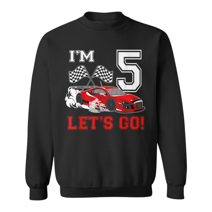 5 Year Old Race Car 5Th Birthday Racecar Racing Boy Sweatshirt