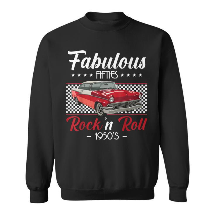 50S Hip Hop Retro 1950S Party Pink Vintage Dance Car Dancer Sweatshirt