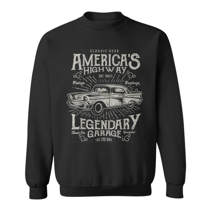 50S Vintage Car Retro Auto Oldtimer Outfit Classic Car Sweatshirt