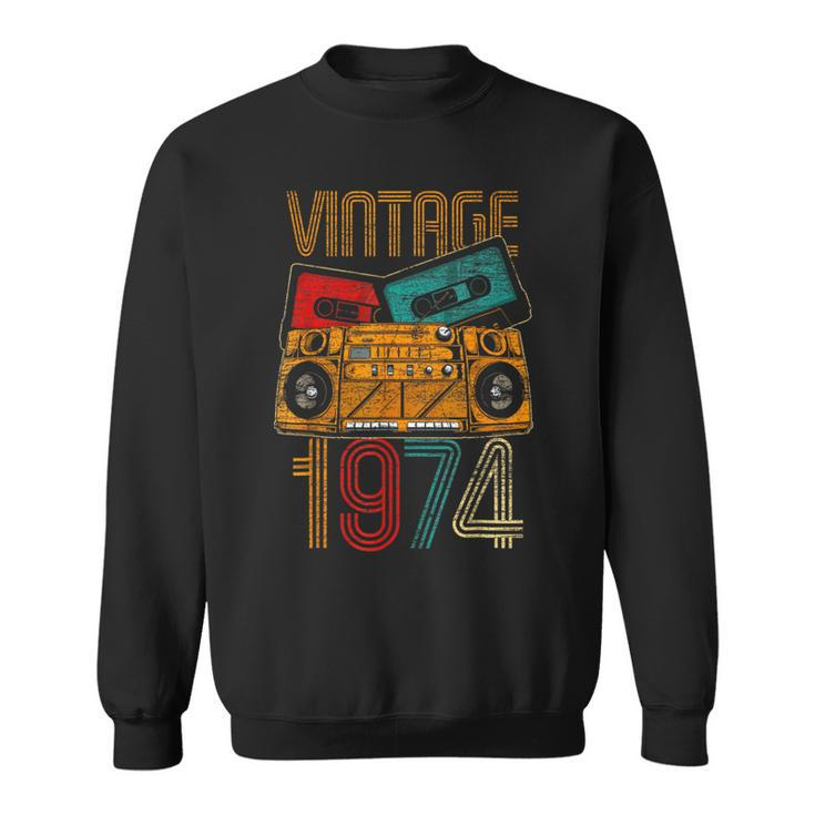 50Th Birthday Years Old Vintage 1974 For Women Sweatshirt