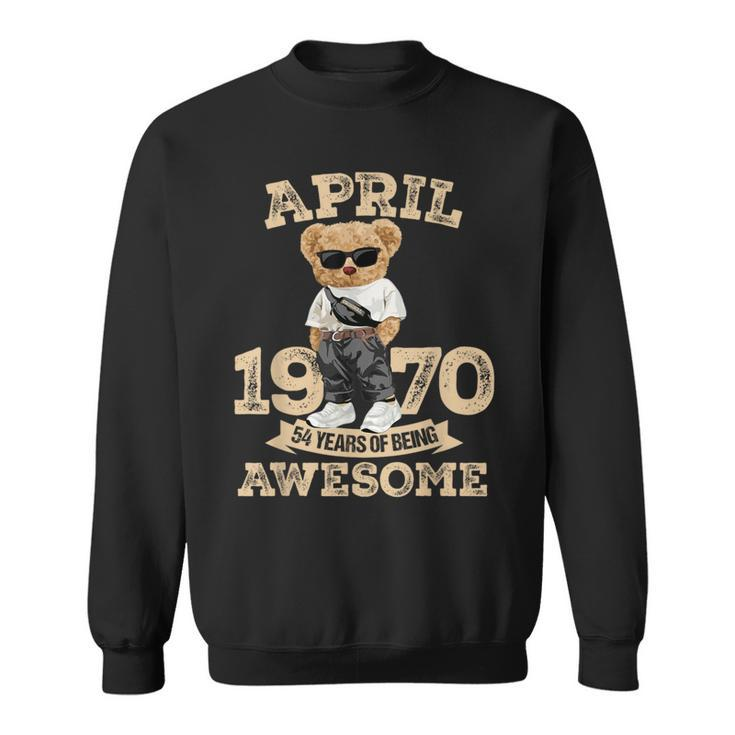 54 Year Old Awesome April 1970 54Th Birthday Boys Sweatshirt