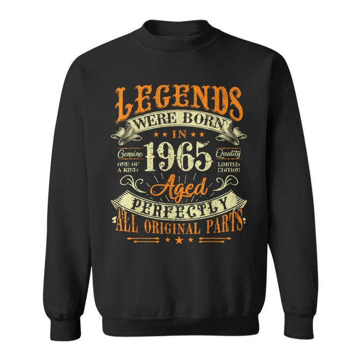 58Th Birthday 58 Years Old Vintage Legends Born In 1965 Sweatshirt