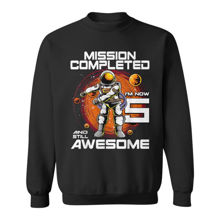 5Th Birthday Astronaut 5 Years Old Outer Space Birthday Sweatshirt