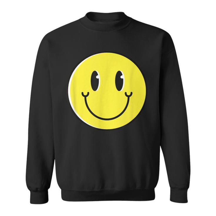 70S Yellow Smile Face Cute Happy Peace Smiling Face Sweatshirt