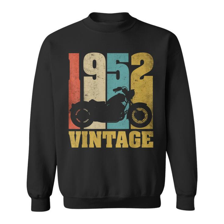 72Nd Birthday Biker Retro Vintage 1952 Motorcycle Sweatshirt