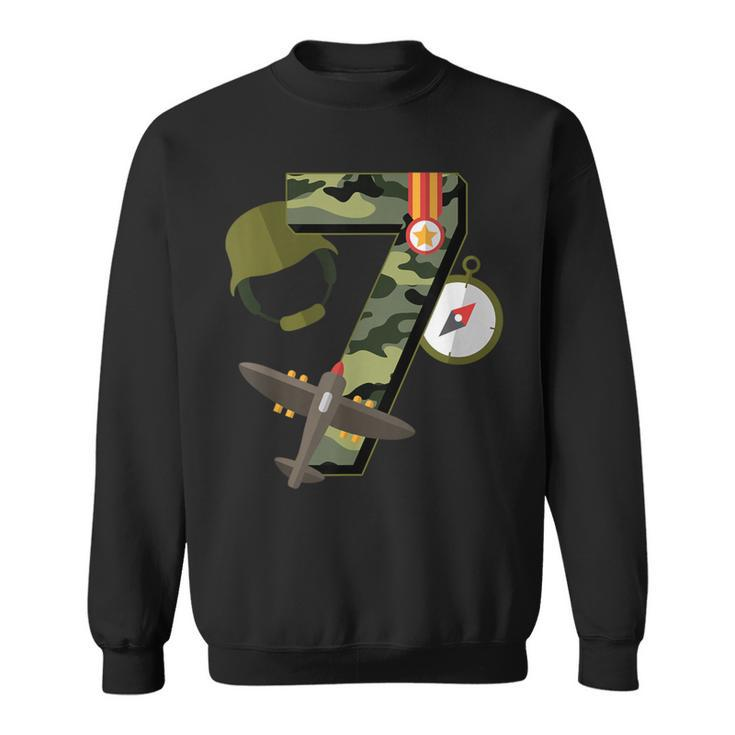 7Th Birthday Camouflage Hero Army Soldier Sweatshirt