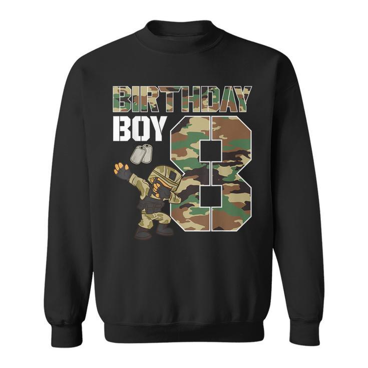 8 Year Old Boy Military Army 8Th Birthday Boy Sweatshirt