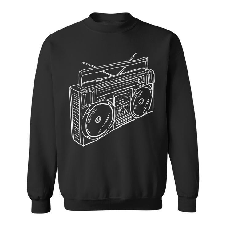 80S & 90S Old School Music Hip Hop Beatbox Boombox Sweatshirt