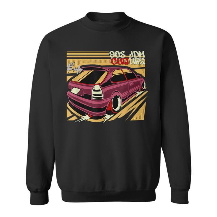 90S Jdm Ek Hatch Car Graphic Sweatshirt