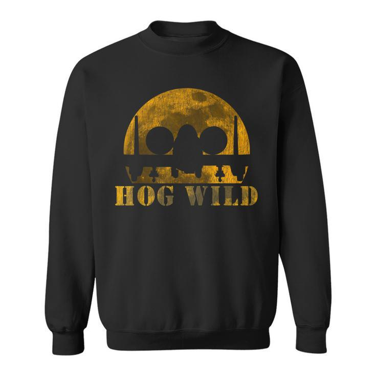 A10 Warthog Hog Wild Silhouette Military Aviation T Sweatshirt