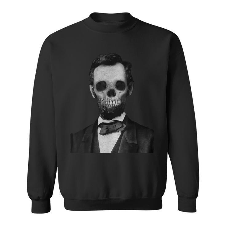 Abraham Lincoln America Dead Zombie Skull Sweatshirt